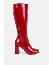 Tall discount red boots