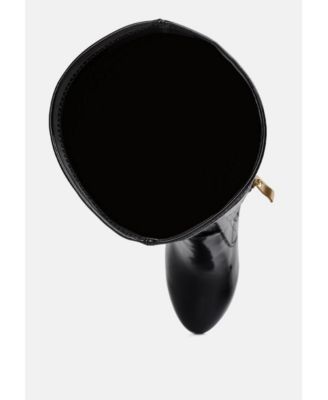 Shawtie High Heel Stretch Patent Calf Boots