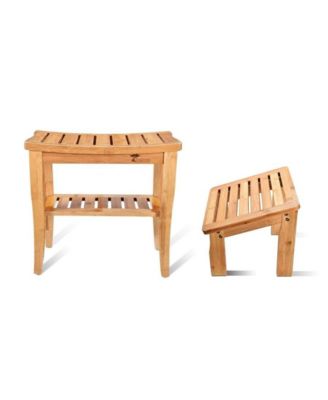 ToiletTree Products Toilet Tree Products Bamboo Bench With Foot Stool ...