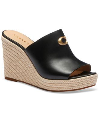 COACH - Gloria C Slide Espadrille Wedge Sandals