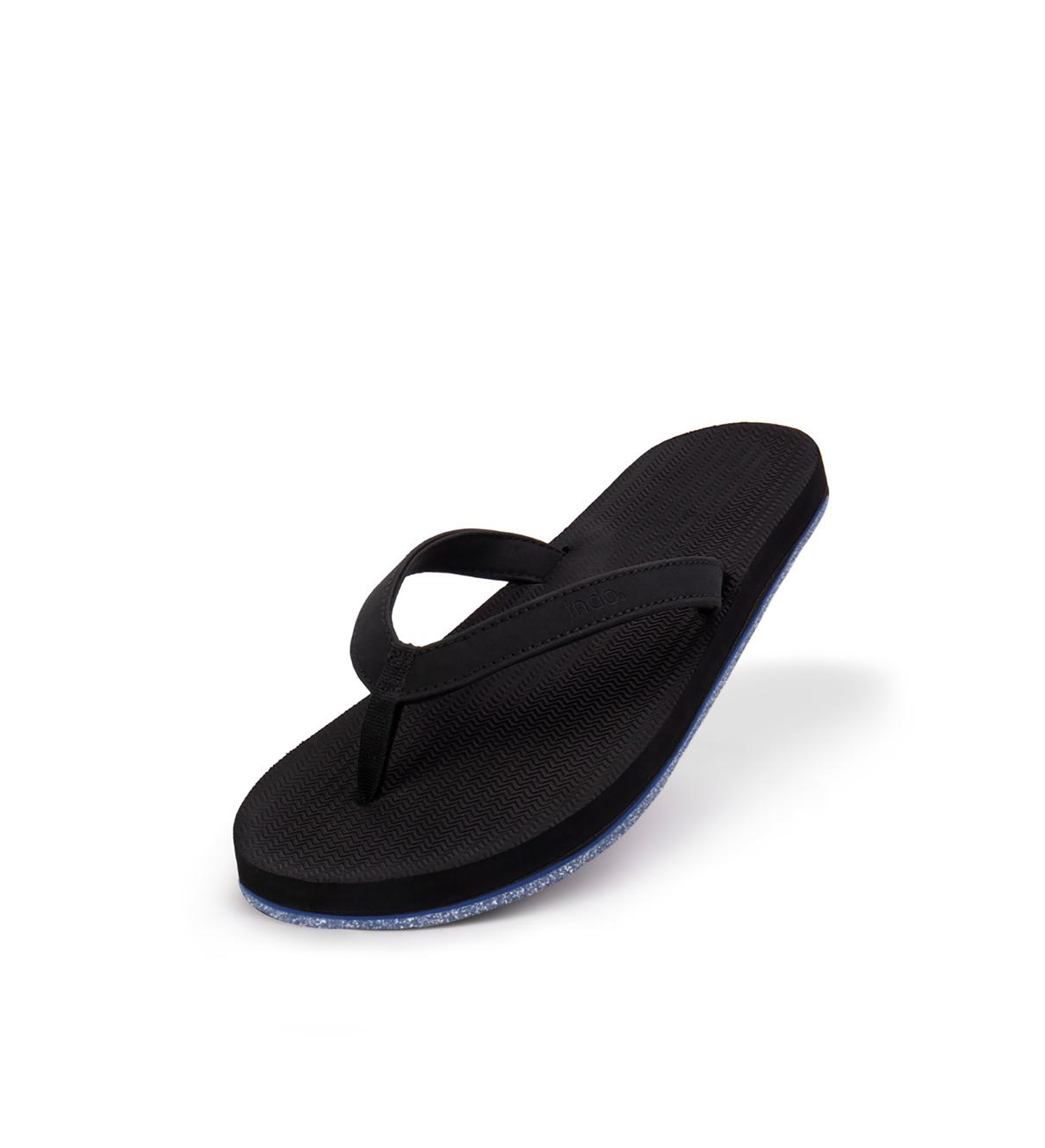 Women's Flip Flops Sneaker Sole - Indigo sole/black
