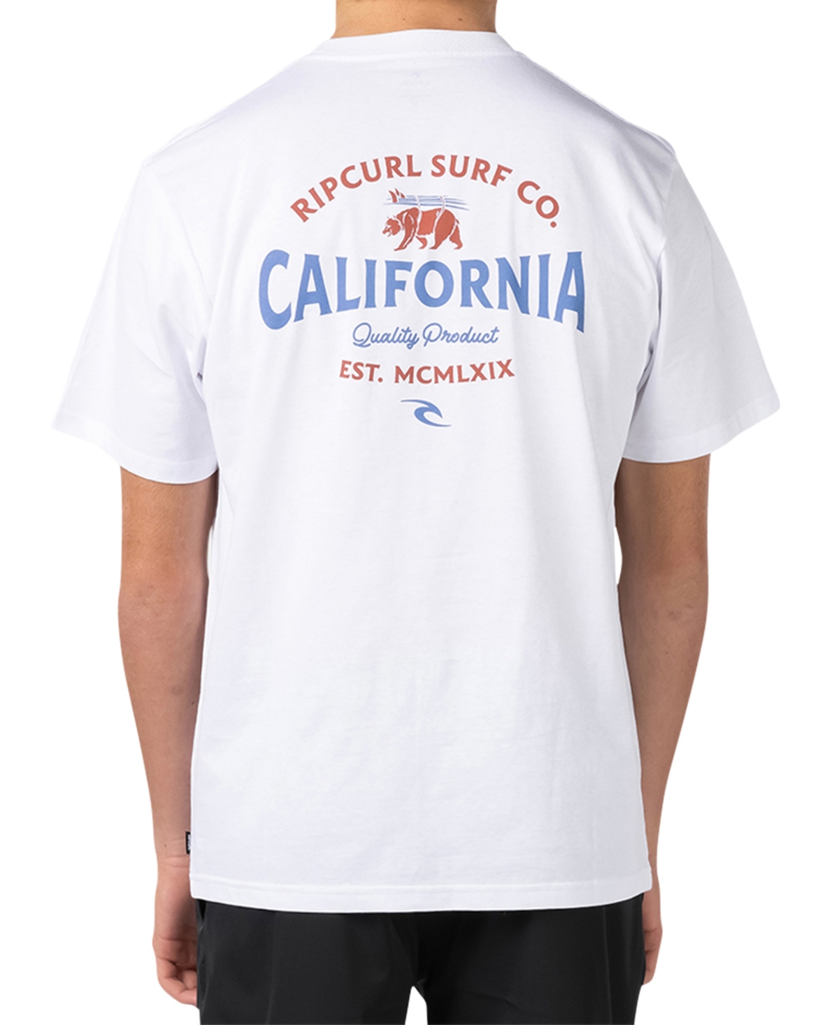 Men's Big Cali Bear Prem Short Sleeve T-shirt - White
