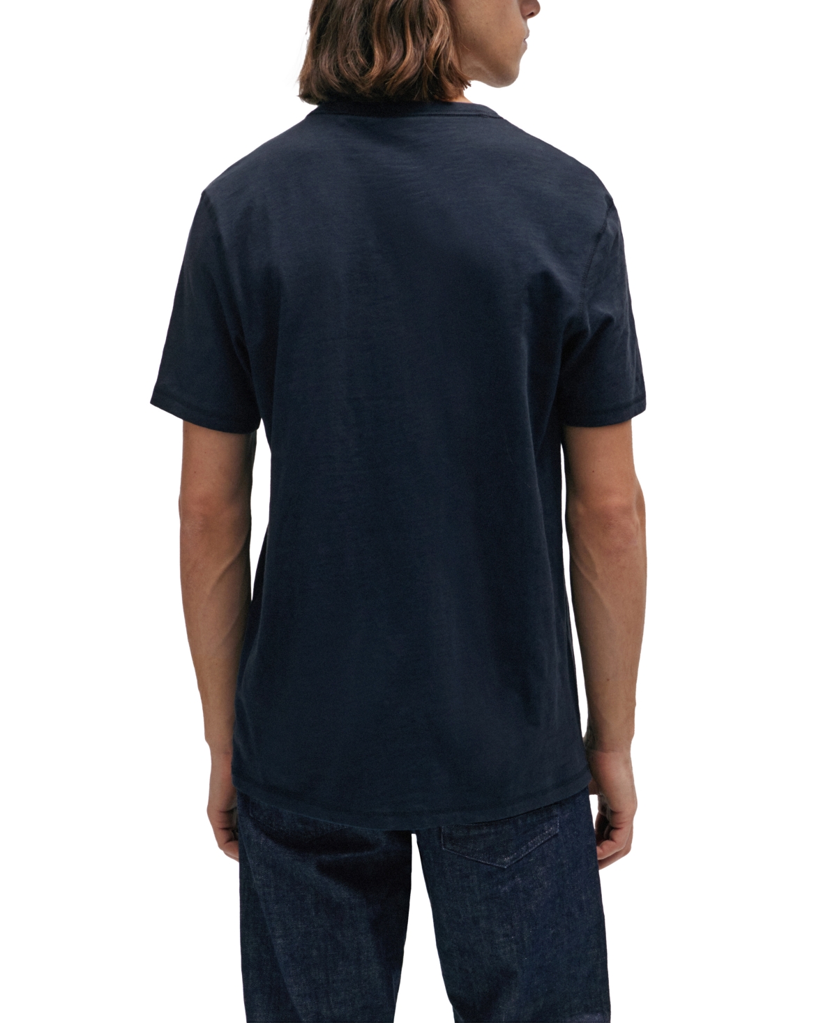 Hugo Boss Boss By  Men's Slub-cotton Logo Detail T-shirt