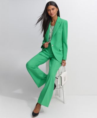 Peak Lapel Suit Set Women's - One Button Jacket & Pants For