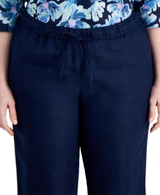 Plus Size 100% Linen Pants, Exclusively at Macy's