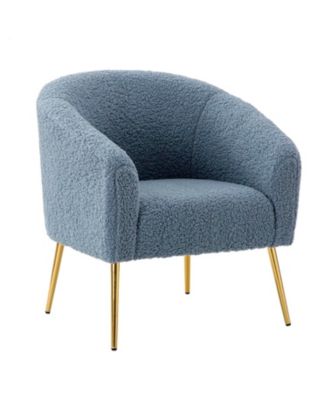 Connor Contemporary Polyester Accent Chair with Metal Legs