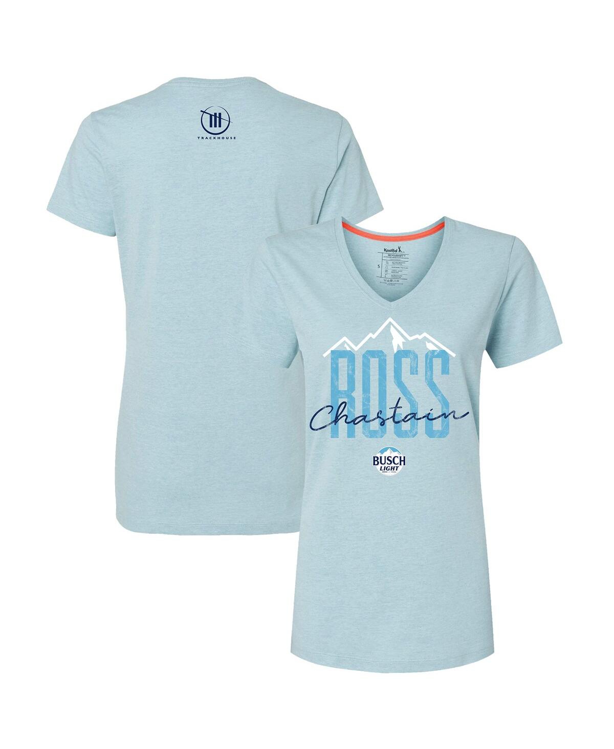Shop Trackhouse Racing Team Collection Women's  Blue Ross Chastain Mountains V-neck T-shirt