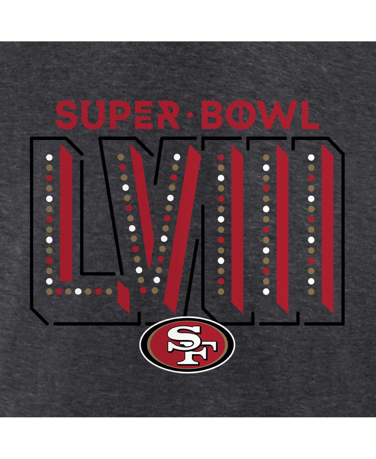 Shop Fanatics Men's  Heather Charcoal San Francisco 49ers Super Bowl Lviii Big And Tall T-shirt