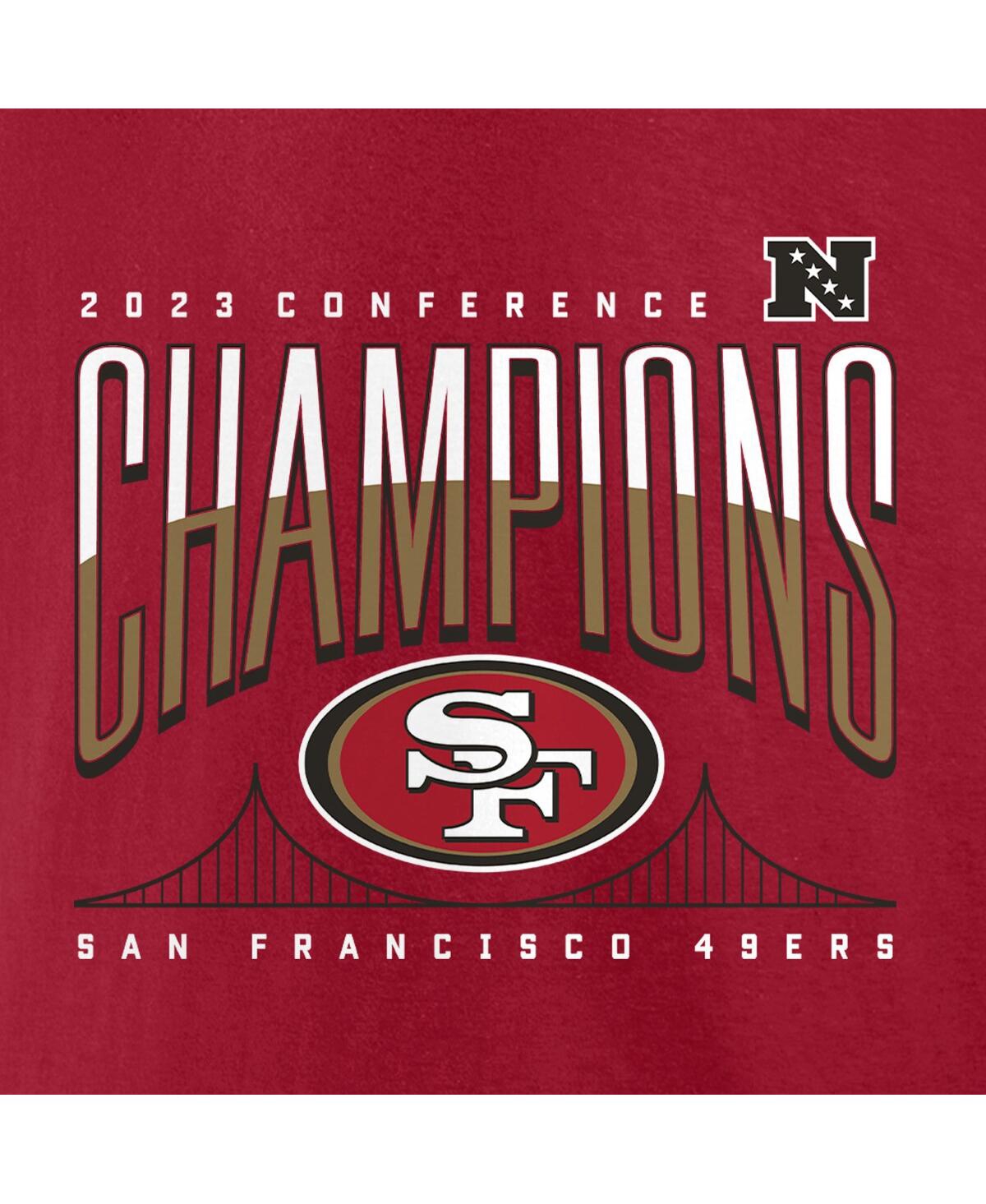 Men's Fanatics Scarlet San Francisco 49ers 2023 Nfc Champions Not Done Yet Big and Tall T-shirt