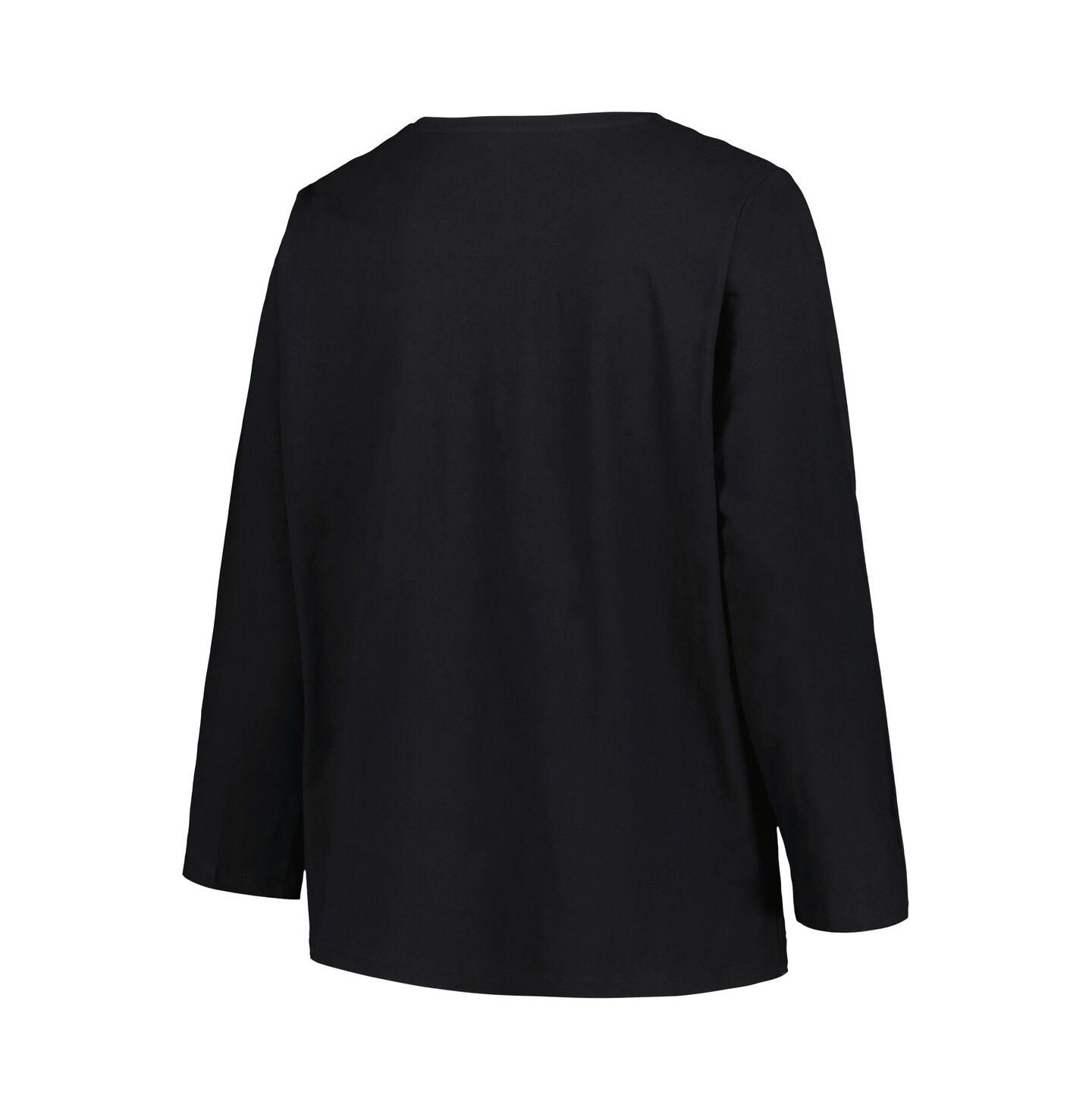 Женская футболка Profile Black Iowa Hawkeyes Plus Size Arch Over Logo Scoop Neck Long Sleeve — фото 2