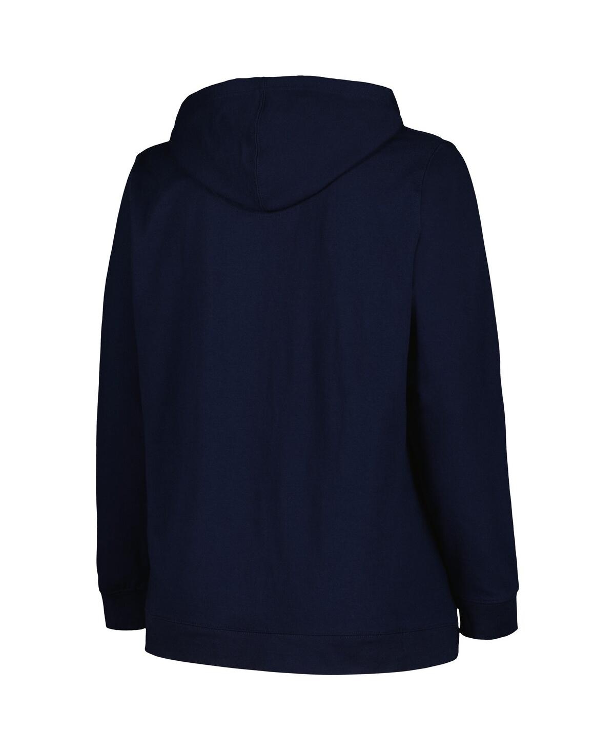 Women's ChampionPenn State Nittany Lions Plus Size Heart and Soul Notch Neck Pullover Hoodie - Navy