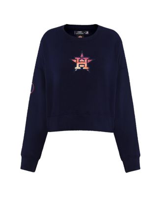 Women's Navy Houston Astros Painted Sky Pullover Sweatshirt