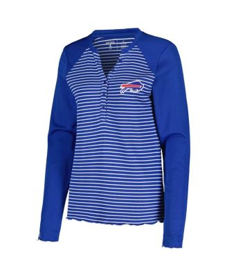 Women's Royal Buffalo Bills Maverick Waffle Henley Long Sleeve T-shirt