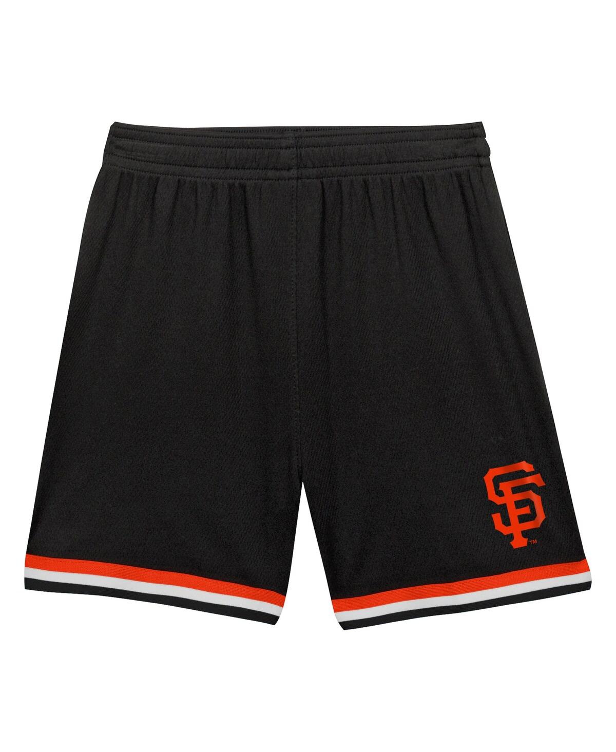 Shop Fanatics Toddler Boys And Girls  Black San Francisco Giants Field Ball T-shirt And Shorts Set