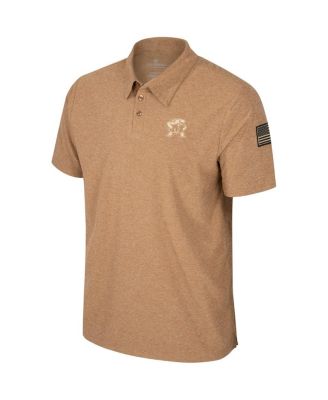 Men's Khaki Maryland Terrapins OHT Military-Inspired Appreciation Cloud Jersey Desert Polo Shirt