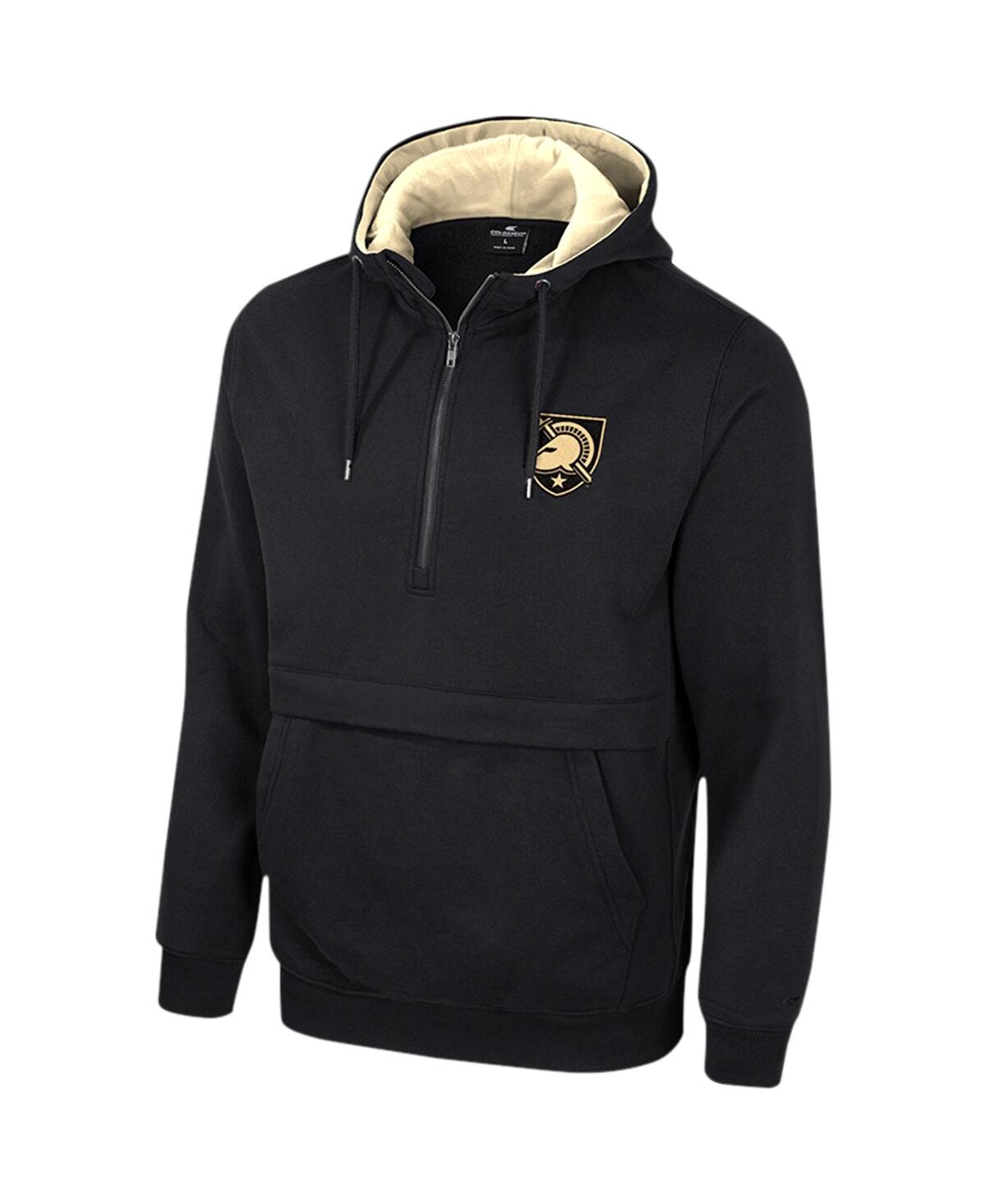 Men's Colosseum Black Army Black Knights Half-Zip Hoodie