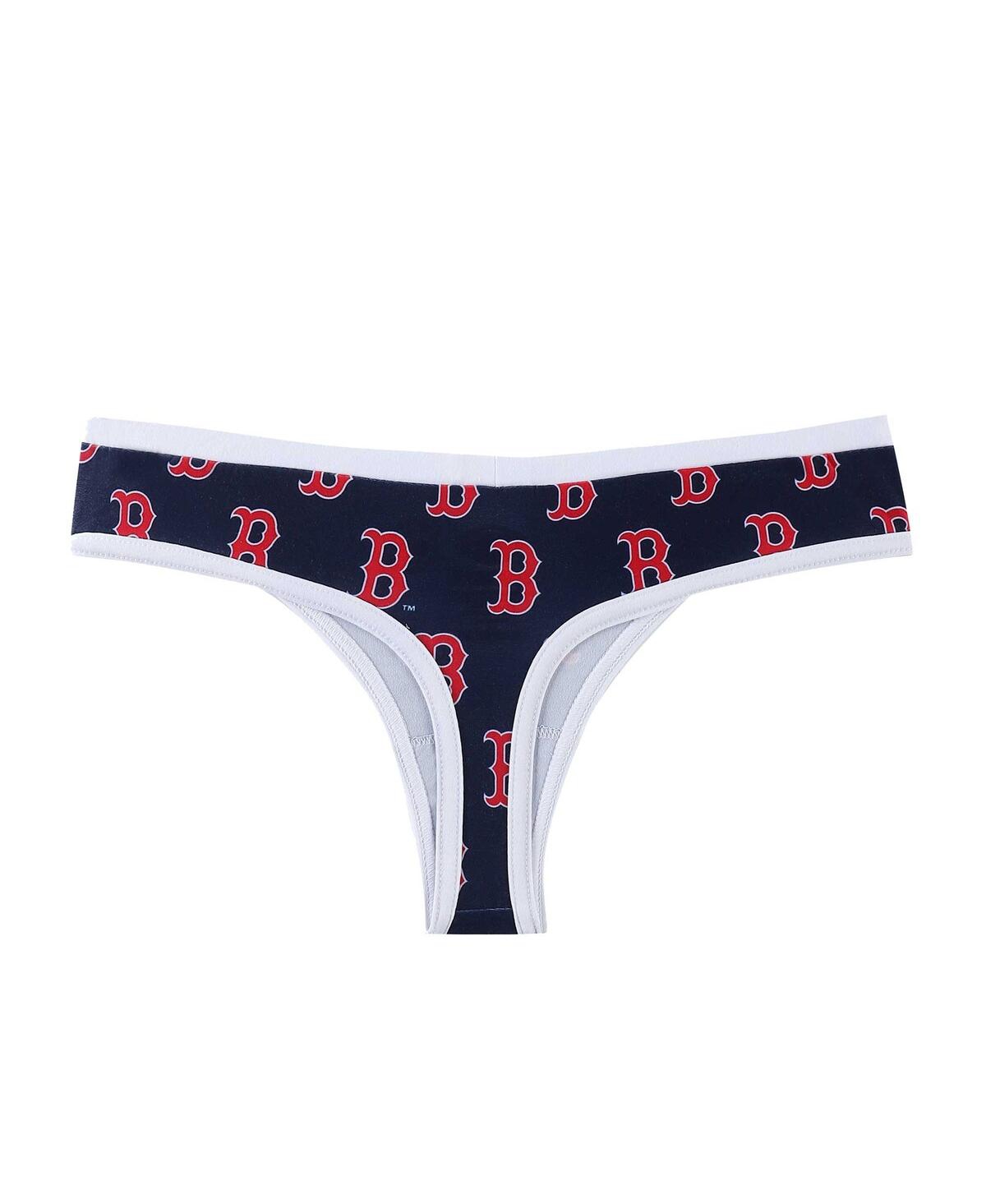 Women's Concepts SportBoston Red Sox Allover Print Knit Thong Set - Navy