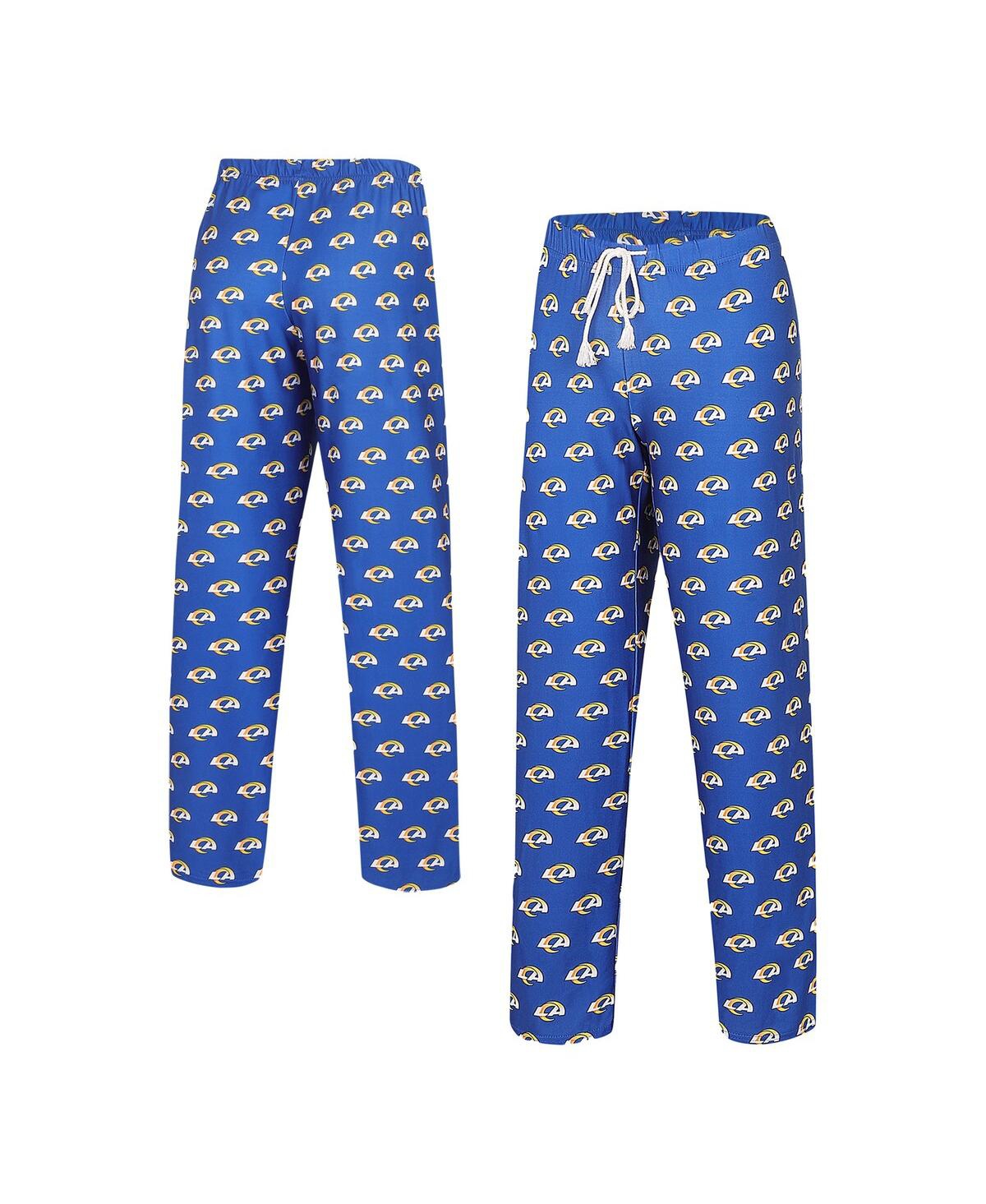 Concepts Sport Royal Los Angeles Rams Gauge Allover Print Sleep Pants In Royal