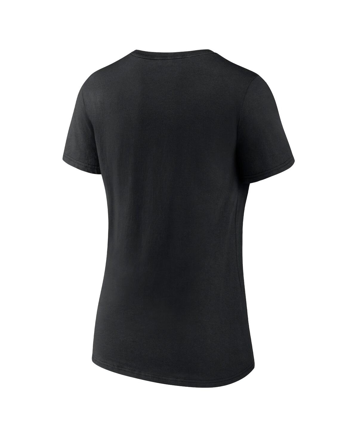 Women's FanaticsSeattle Sounders Fc Primary Logo V-Neck T-shirt - Black