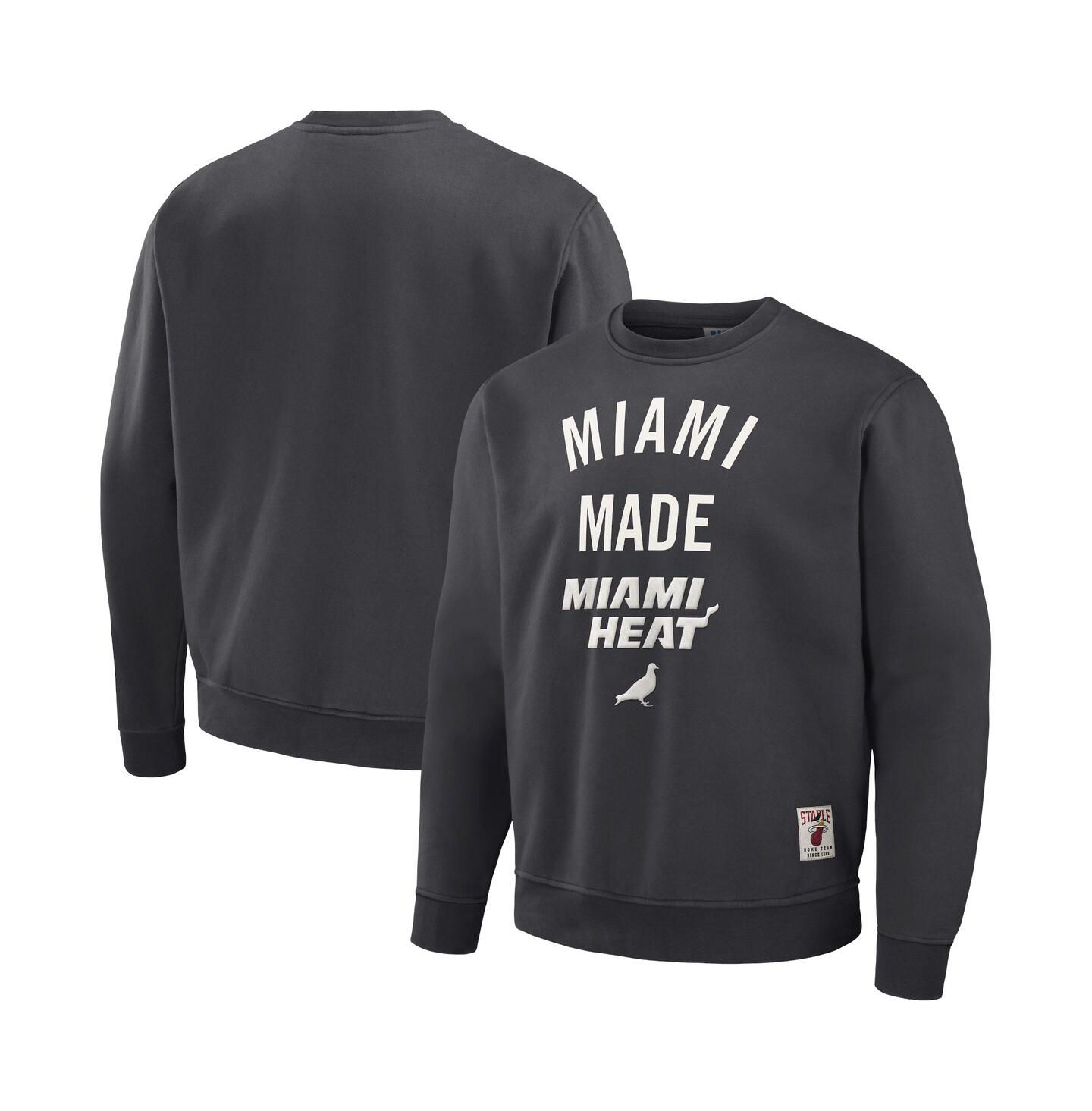Мужская толстовка Staple NBA x Anthracite Miami Heat Plush Pullover — фото 1