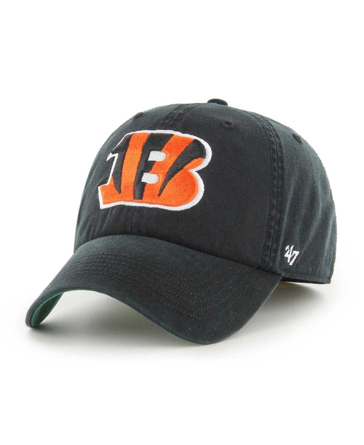 Men's '47 BrandCincinnati Bengals Sure Shot Franchise Fitted Hat - Black