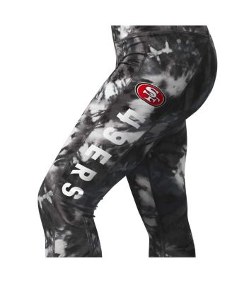 Women's Black San Francisco 49ers Aubrey Tie-Dye Leggings
