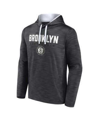 Men's Heather Charcoal Brooklyn Nets Fast Break Pullover Hoodie