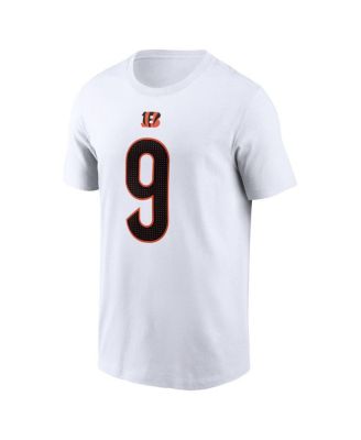 Men's Joe Burrow White Cincinnati Bengals Player Name and Number T-shirt