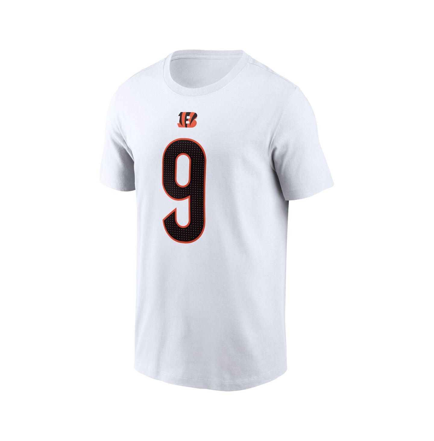 Мужская футболка Nike Joe Burrow White Cincinnati Bengals Player Name and Number — фото 2