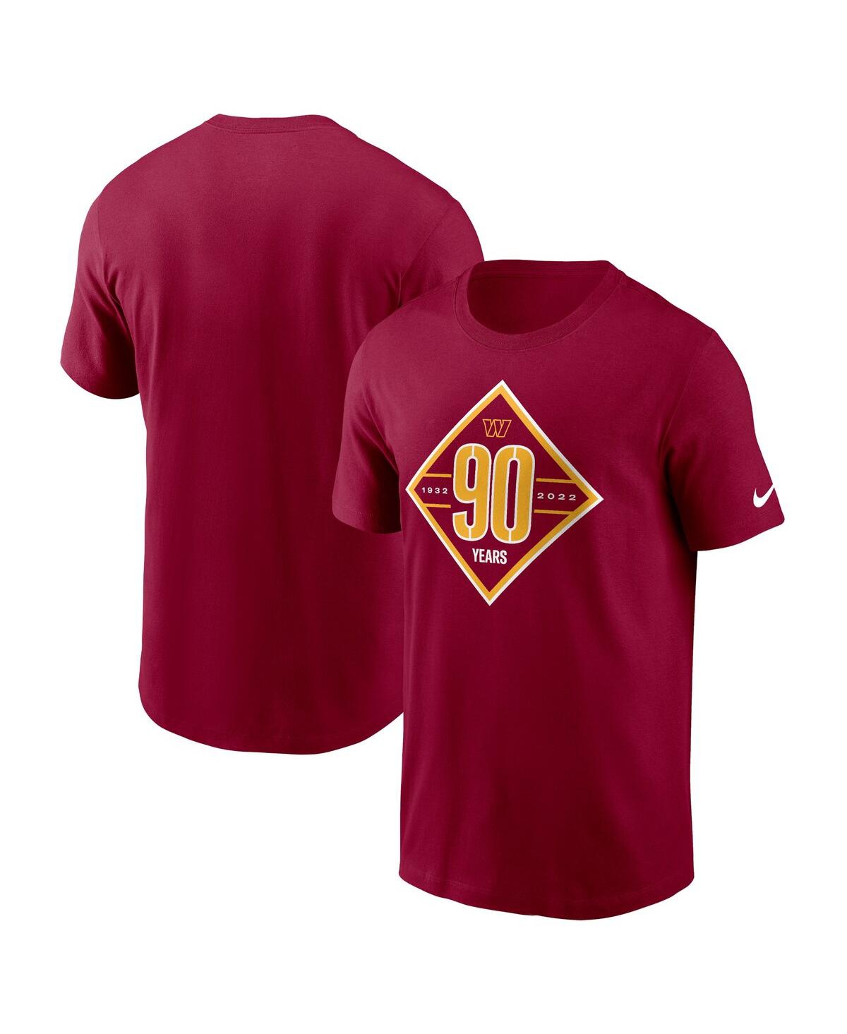 Shop Nike Men's  Burgundy Washington Commanders 90th Anniversary T-shirt