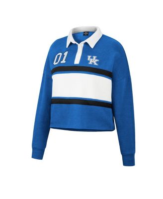 Women's Heather Royal Kentucky Wildcats I Love My Job Rugby Long Sleeve Shirt