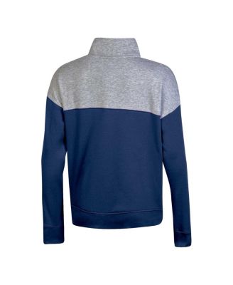 Women's Navy Villanova Wildcats Color-Blocked Quarter-Zip Sweatshirt