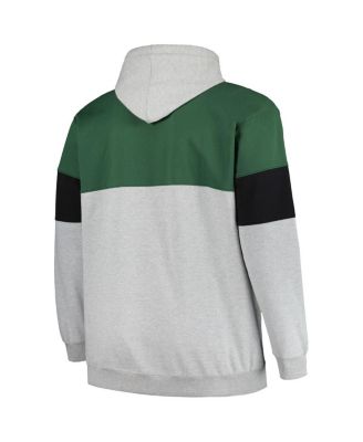 Men's Hunter Green, Black Milwaukee Bucks Big and Tall Pullover Hoodie
