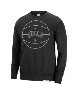Men's Black Chicago Bulls 2023/24 Authentic Standard Issue Travel Performance Pullover Sweatshirt