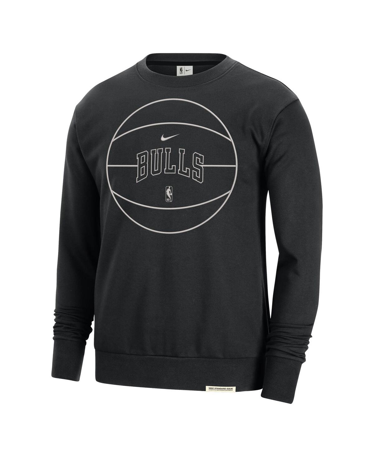 Shop Nike Men's  Black Chicago Bulls 2023/24 Authentic Standard Issue Travel Performance Pullover Sweatshi
