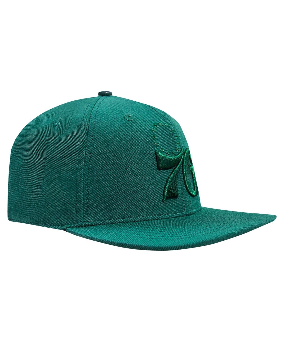 Shop Pro Standard Men's  Forest Green Philadelphia 76ers Tonal Logo Snapback Hat