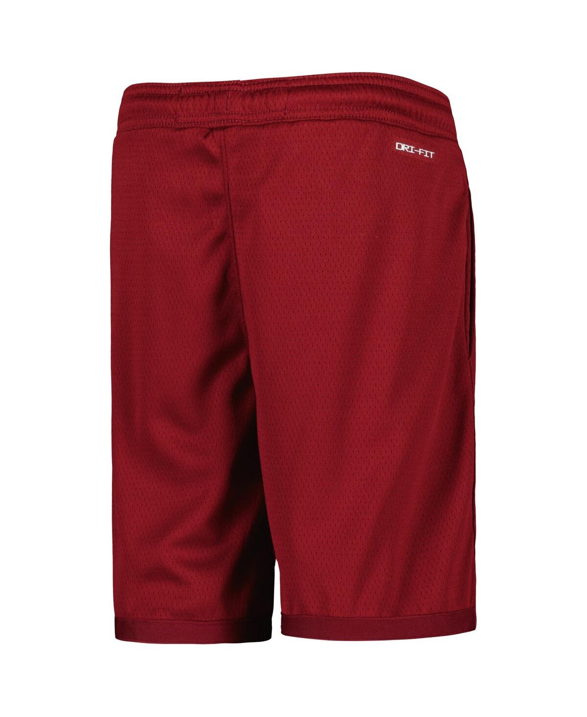 Shop Nike Big Boys  Wine Cleveland Cavaliers 2020/21 Swingman Performance Shorts