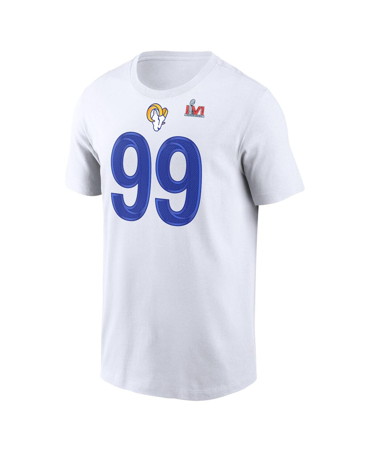 Men's Nike Aaron DonaldLos Angeles Rams Super Bowl Lvi Bound Name and Number T-shirt - White