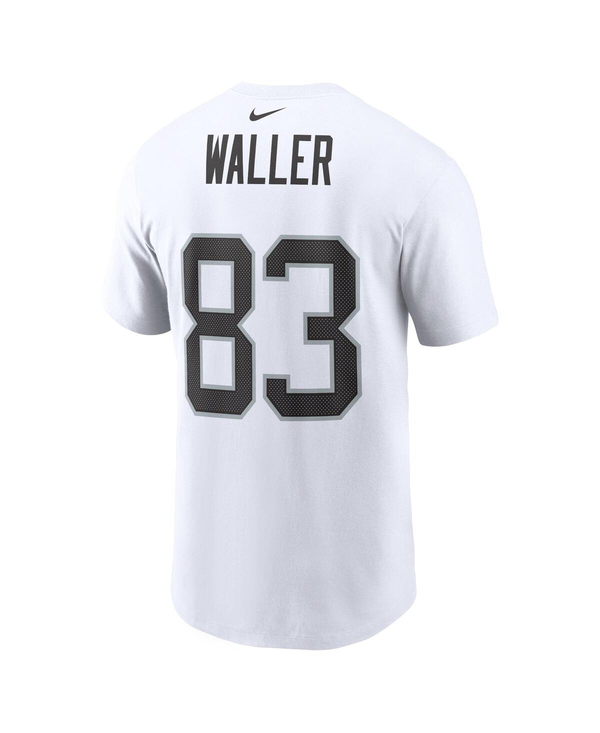 Shop Nike Men's  Darren Waller White Las Vegas Raiders Player Name And Number T-shirt