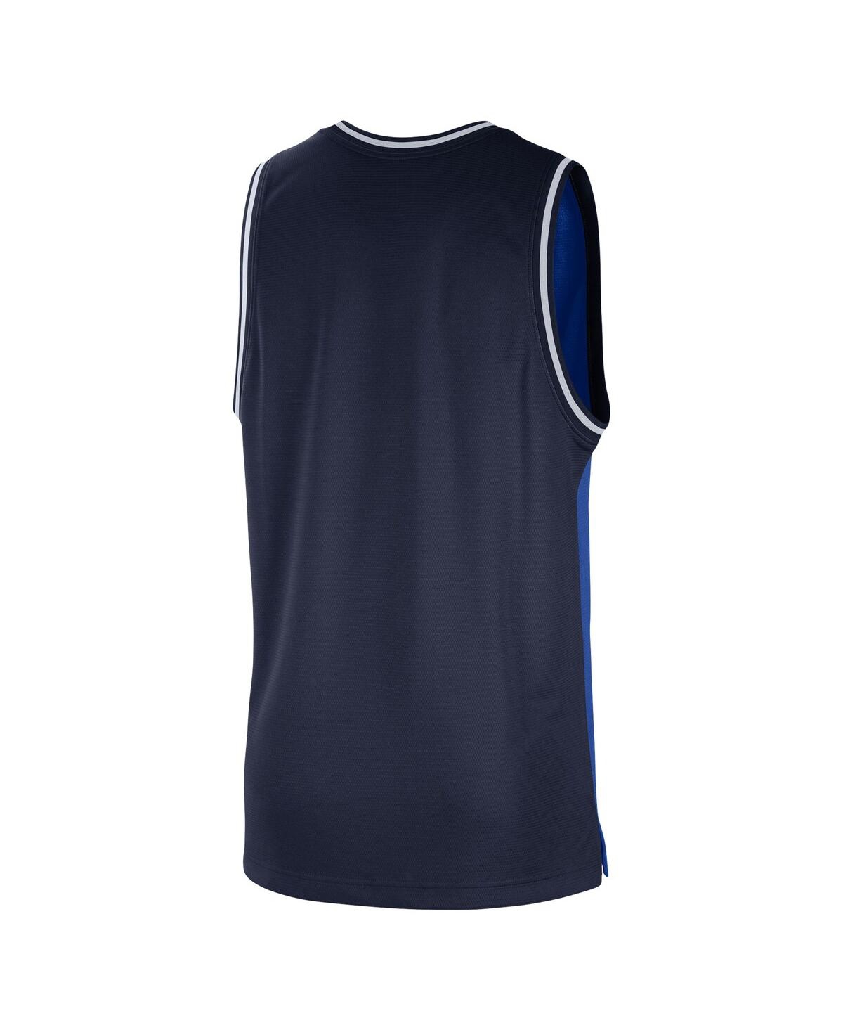 Men's Nike Navy Dallas Mavericks Courtside Versus Force Split Dna Performance Mesh Tank Top - Navy