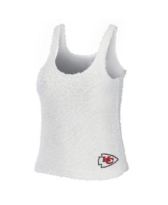 Women's Cream Kansas City Chiefs Plus Size Cozy Scoop Neck Tank Top and Pants Set