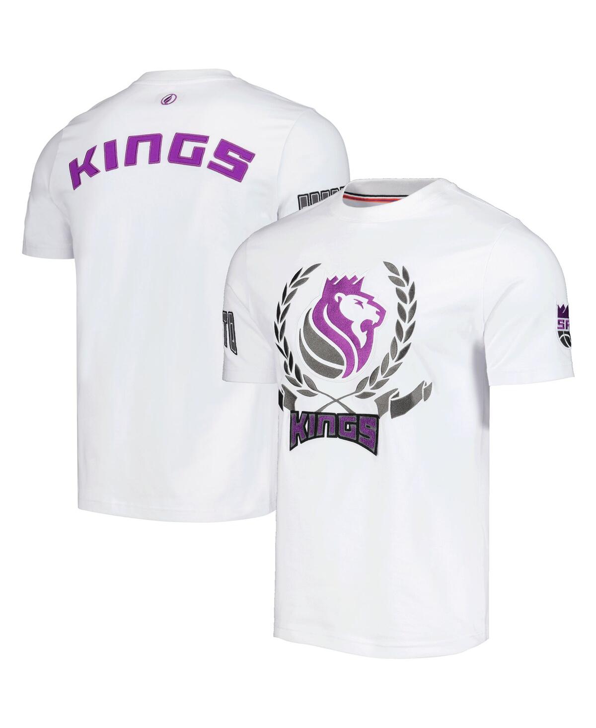 Men's and Women's Fisll White Sacramento Kings Heritage Crest T-shirt - White