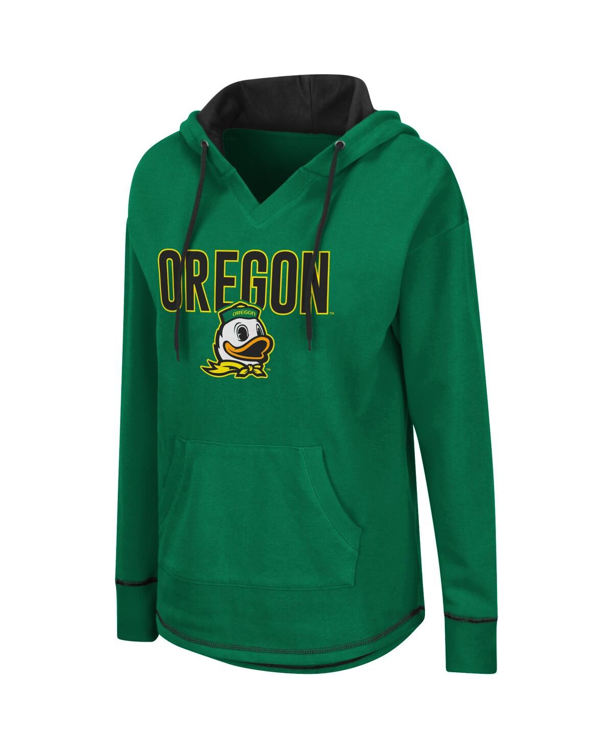 Shop Colosseum Women's  Green Oregon Ducks Tunic Pullover Hoodie