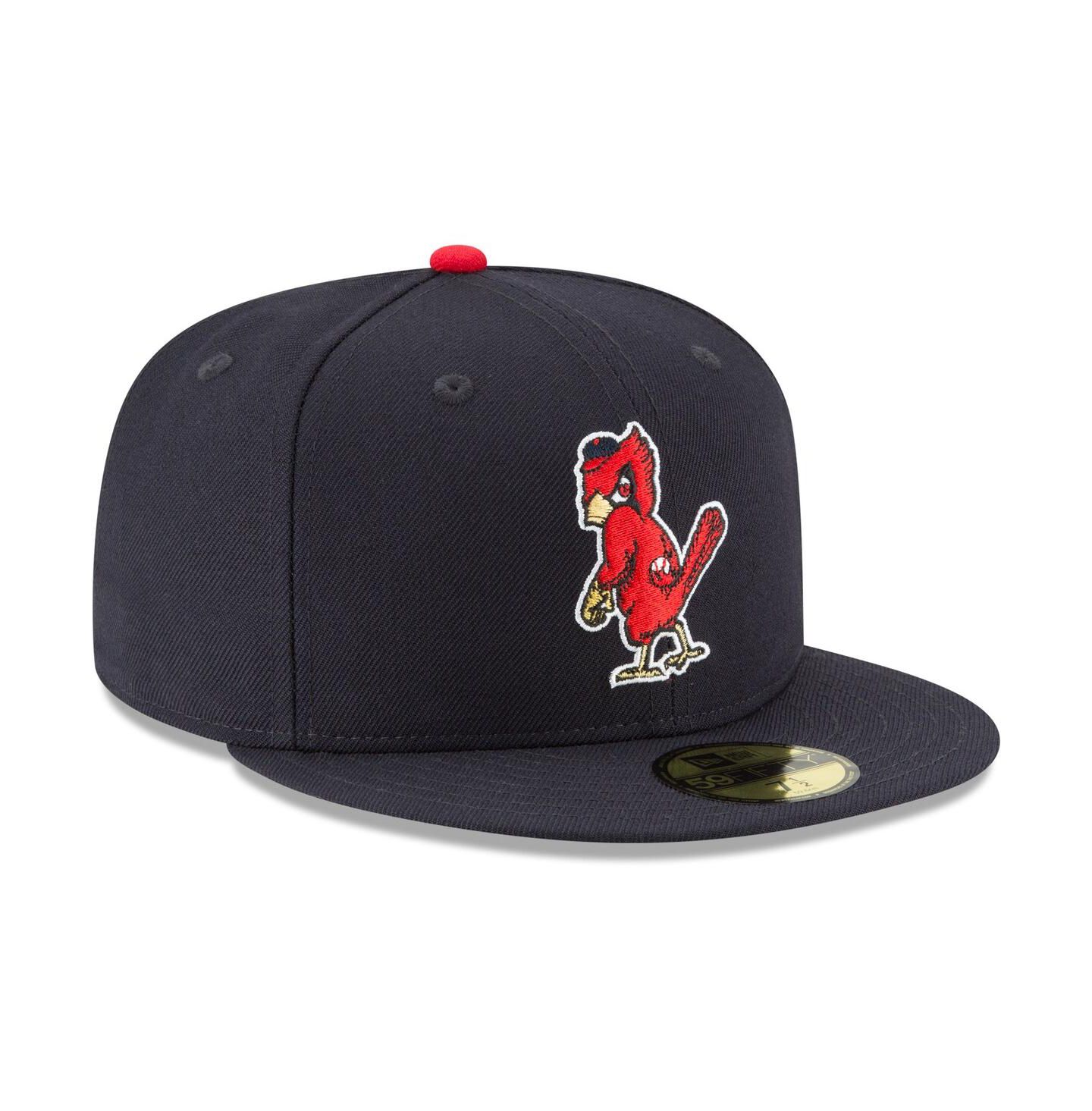 Мужская кепка New Era Navy St. Louis Cardinals Cooperstown Collection Wool 59FIFTY Fitted Hat — фото 3