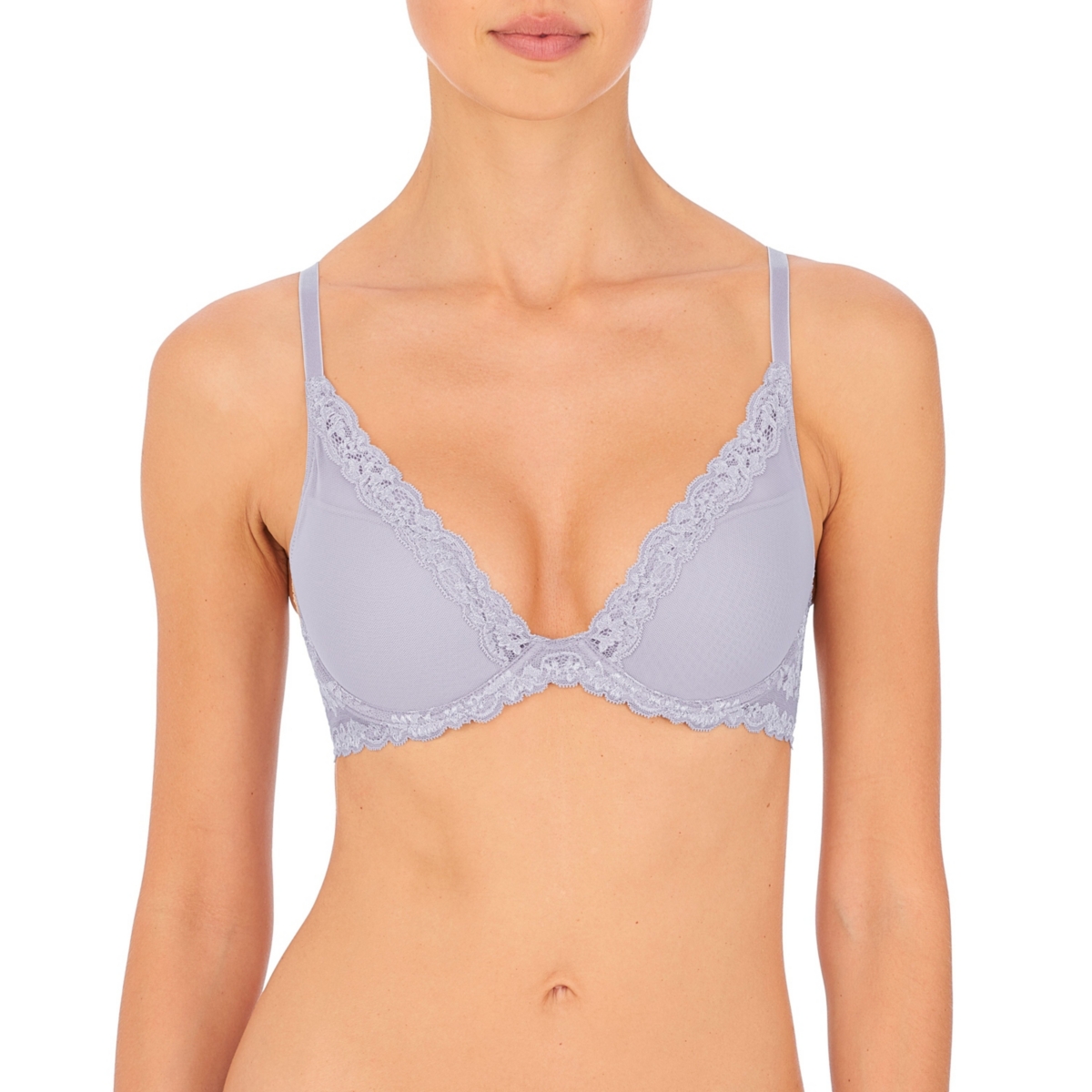 Natori Women's Feathers Luxe Plunge T-Shirt Underwire Bra