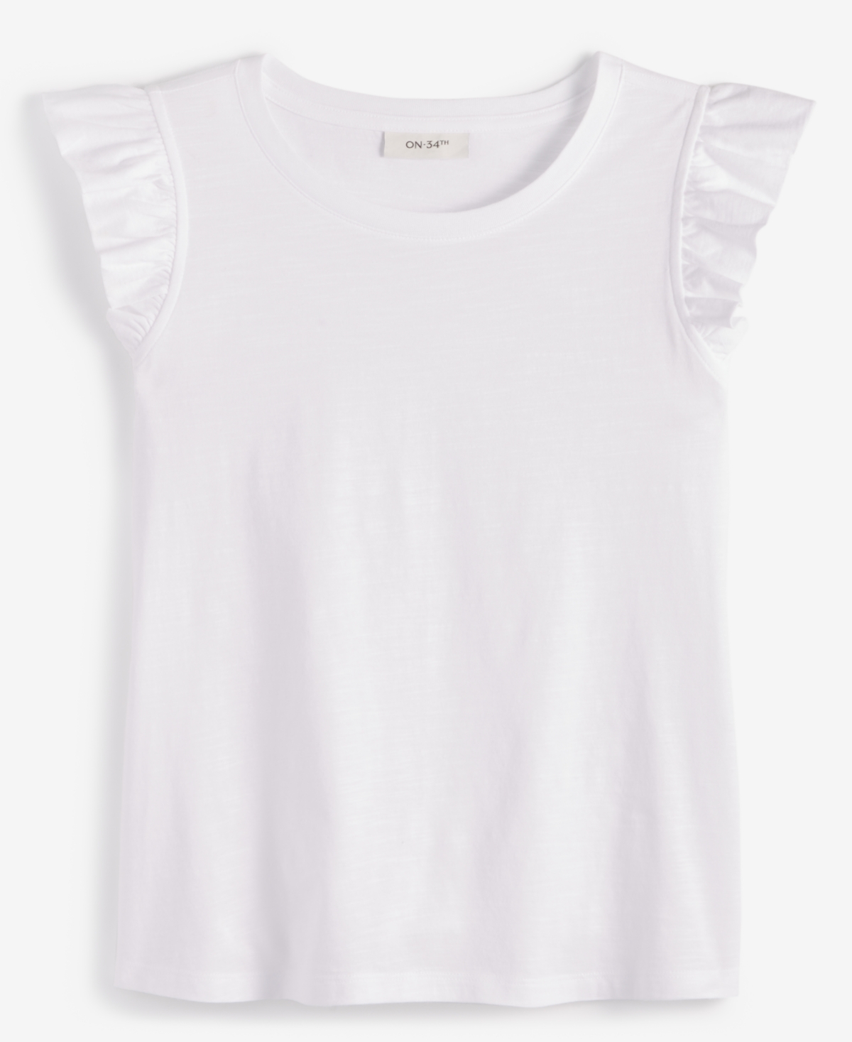 On 34th Women's Flutter-Sleeve Crewneck T-Shirt, Created for Macy's