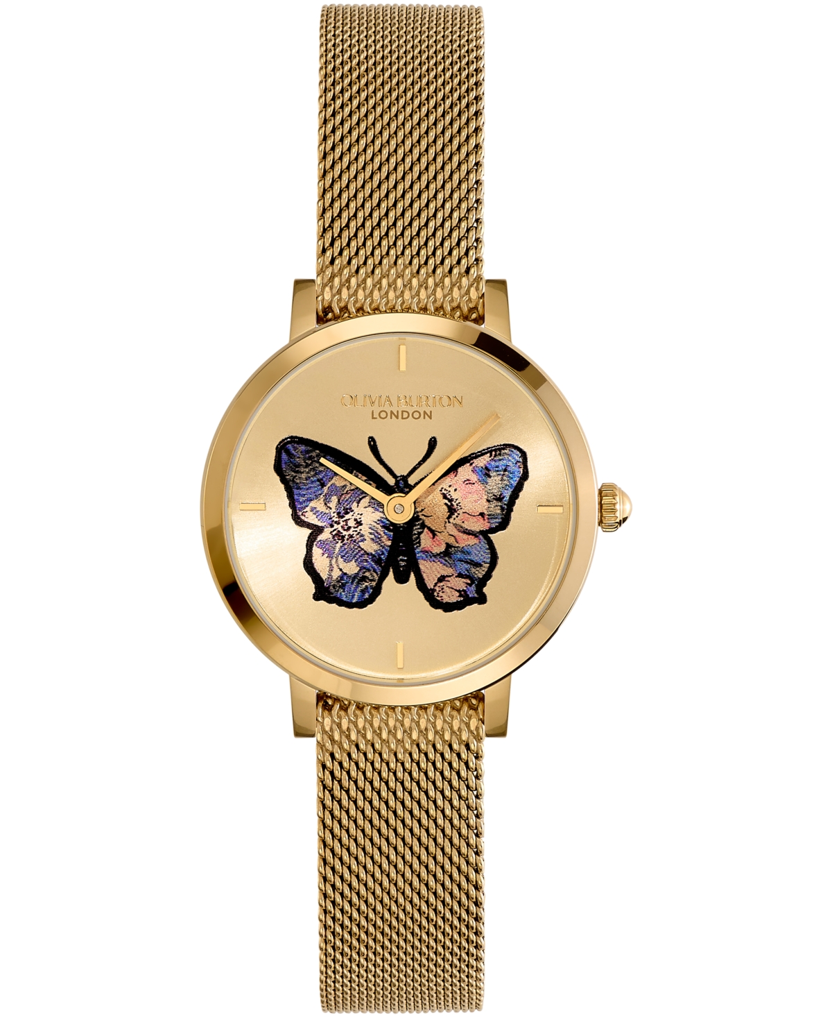 Women's Signature Butterfly Gold-Tone Stainless Steel Mesh Watch 35mm - Gold