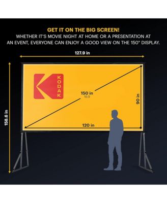 150 Inch Fast Fold Front Projection Screen with Stand