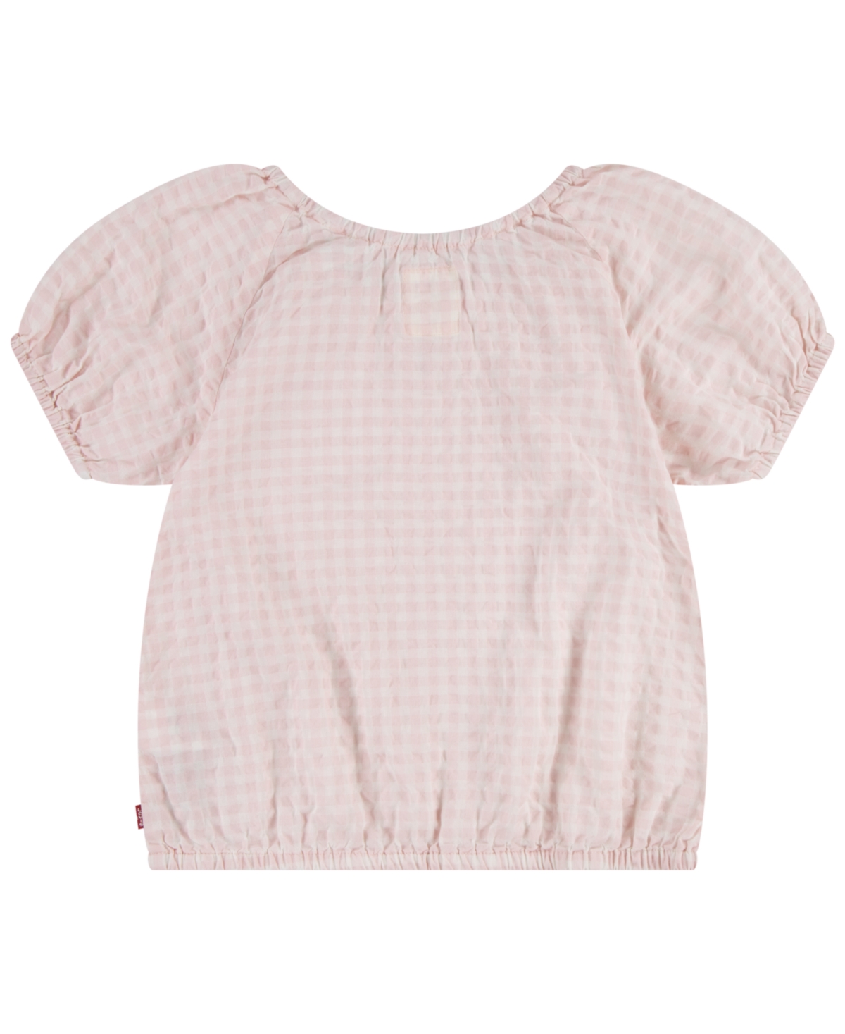 Levi's Little Girls Gingham Peasant Checkered Print Blouse