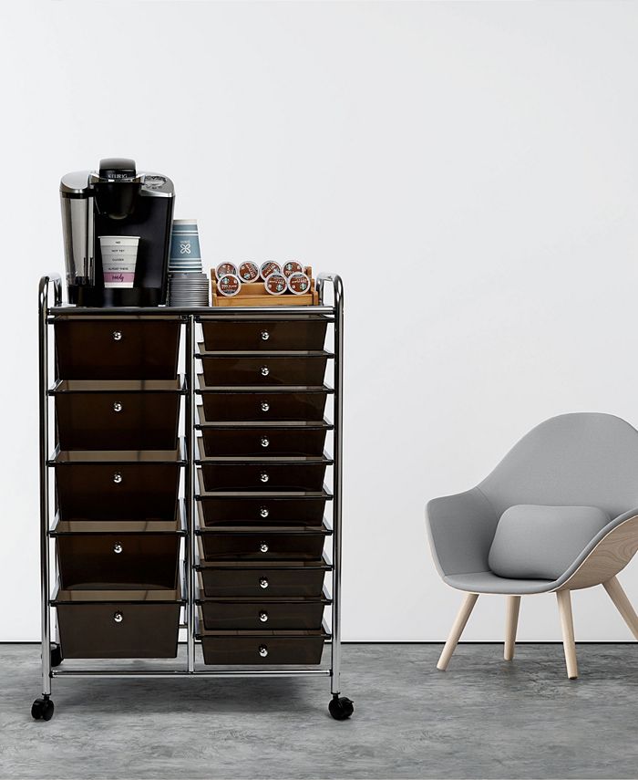 Seville Classics 15-Drawer Organizer Cart - Macy's